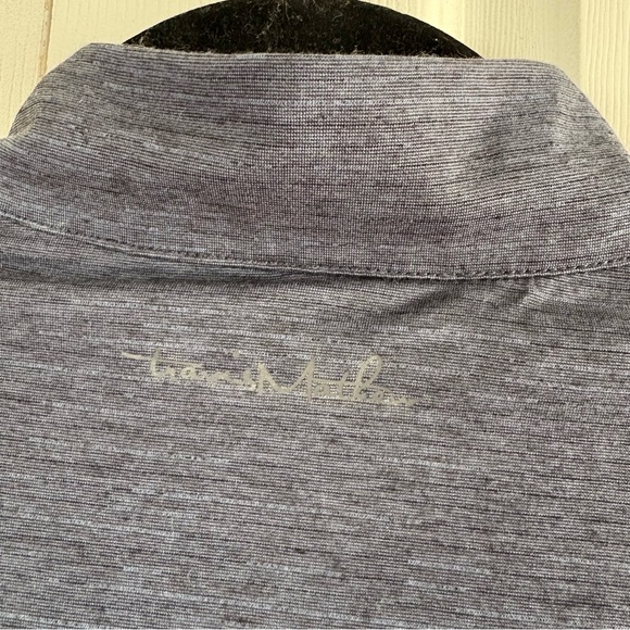 Travis Mathew Havasu 2.0 Quarter Zip Vintage Indigo Blue Black L Golf Eco Light - Picture 10 of 12